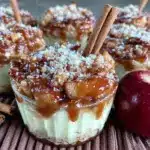 creamy caramel apple pudding cups - featured image