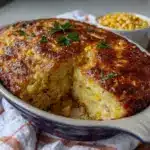 creamy corn casserole - featured image