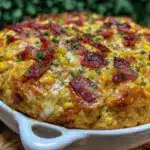 creamy corn casserole - featured image
