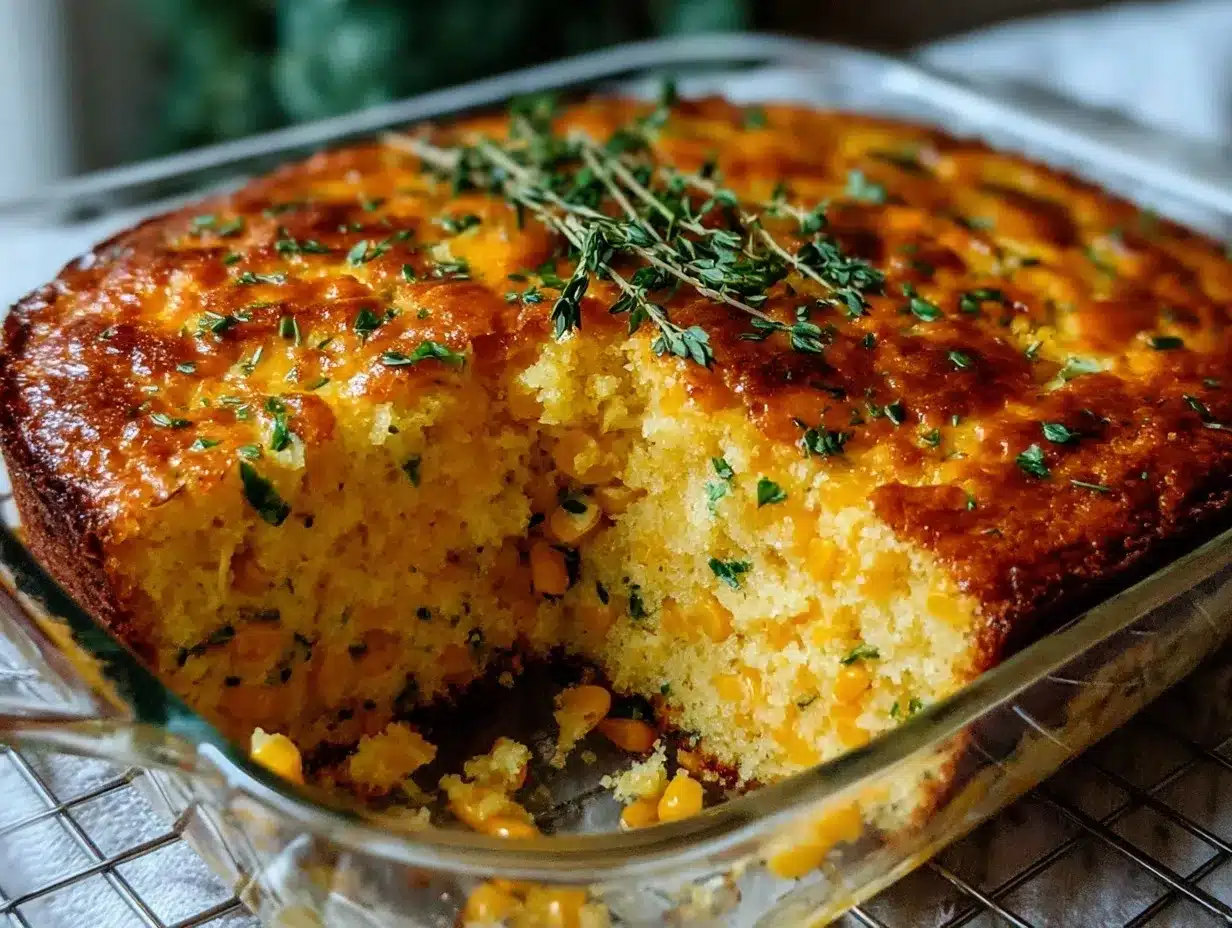 creamy corn casserole with cheese preparation steps