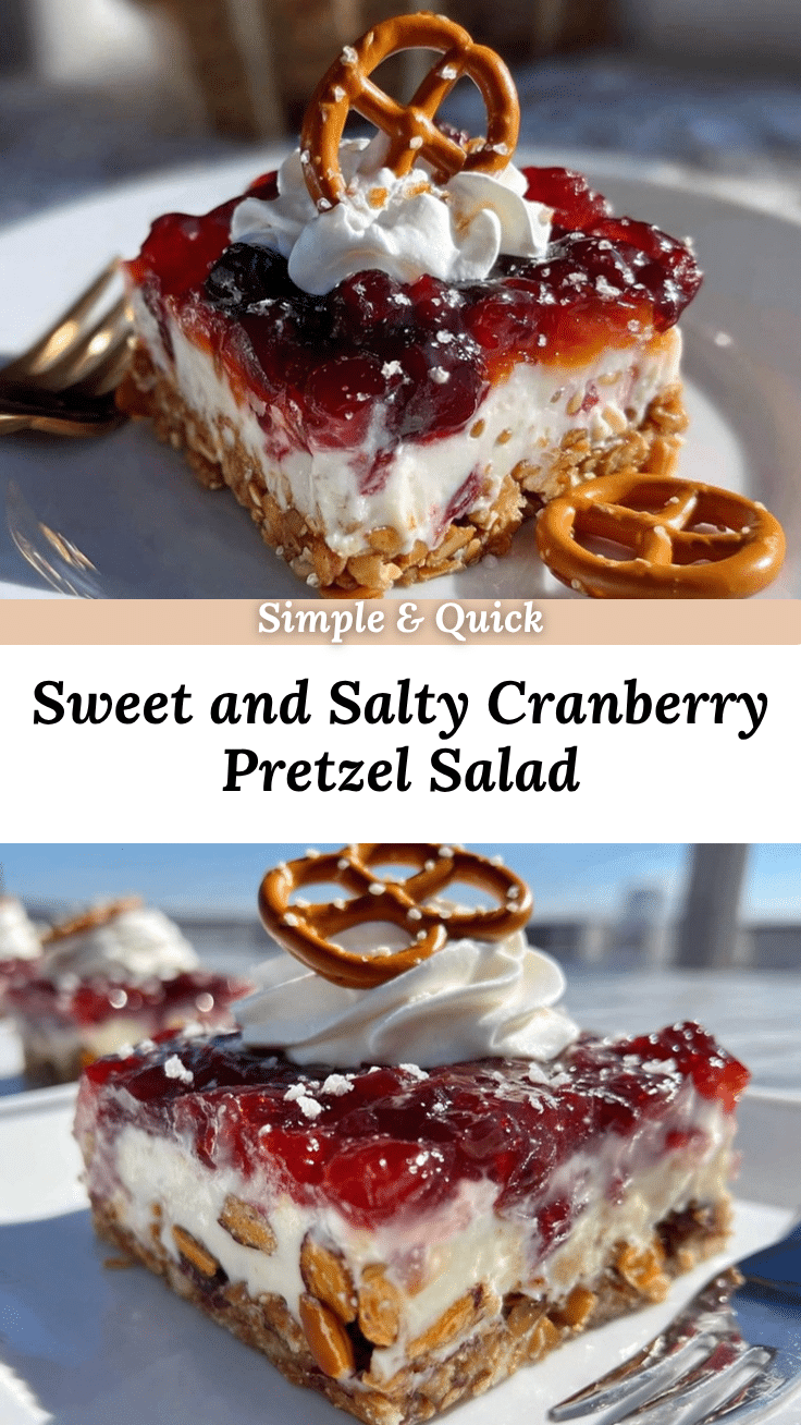 creamy cranberry pretzel salad recipe