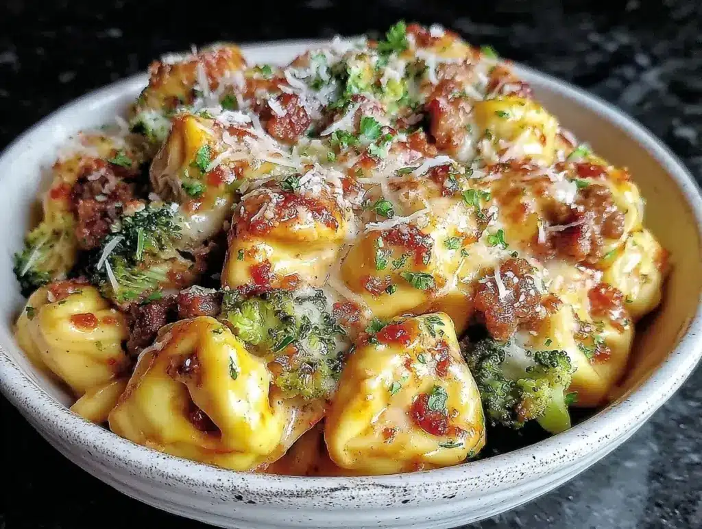 Creamy Garlic Parmesan Tortellini Bake - featured image