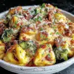Creamy Garlic Parmesan Tortellini Bake - featured image