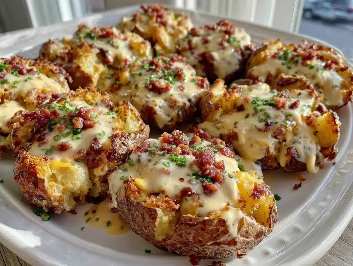 creamy garlic ranch smashed potatoes preparation steps