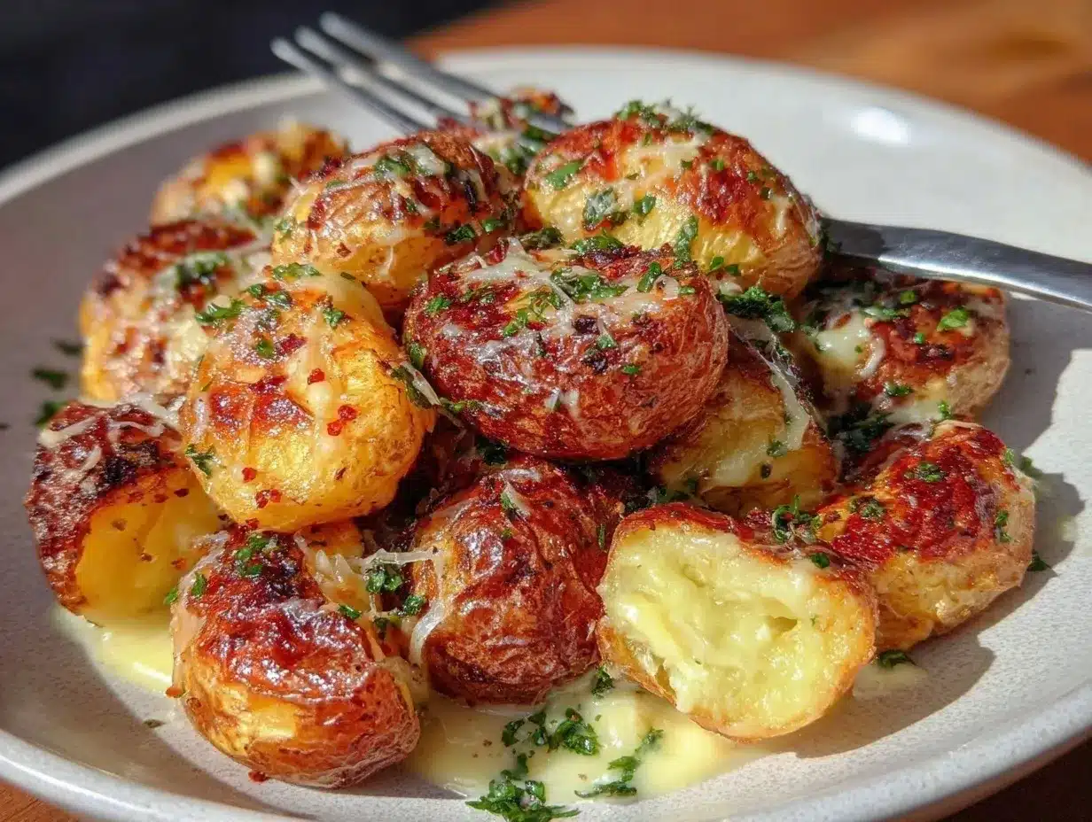 creamy garlic sauce potatoes preparation steps