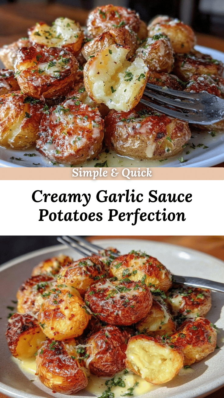 creamy garlic sauce potatoes recipe