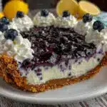 creamy lemon blueberry pie - featured image