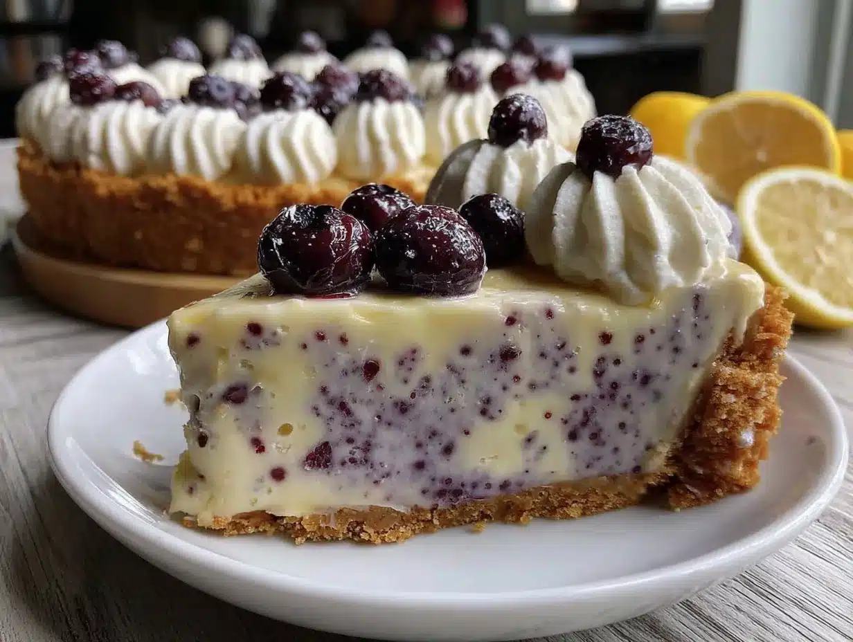 creamy lemon blueberry pie preparation steps