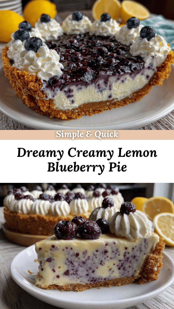 creamy lemon blueberry pie recipe