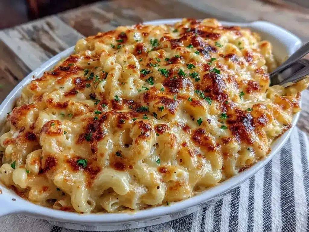 creamy mac and cheese - featured image