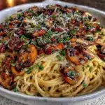 creamy mushroom pasta - featured image