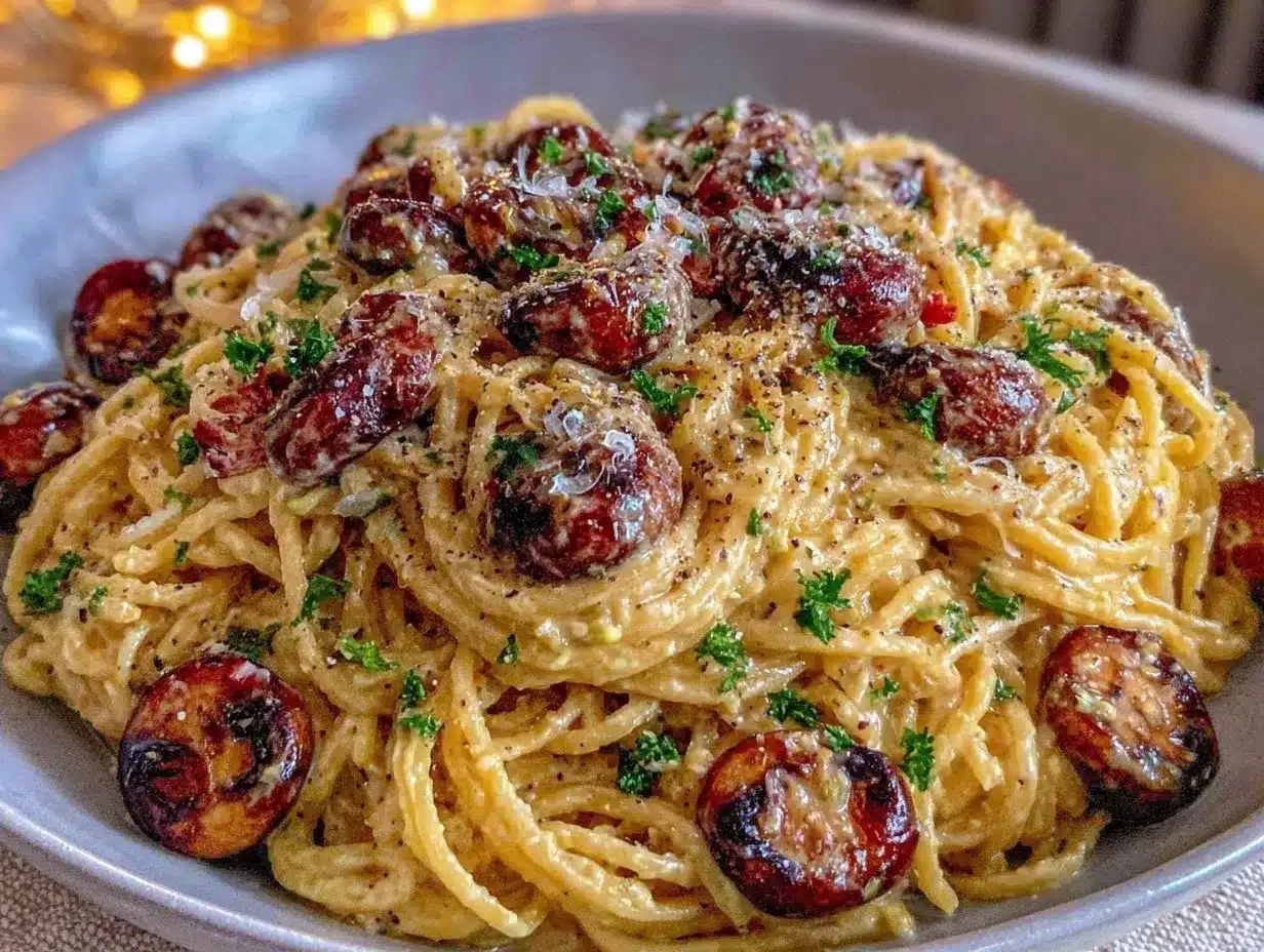 creamy mushroom pasta preparation steps