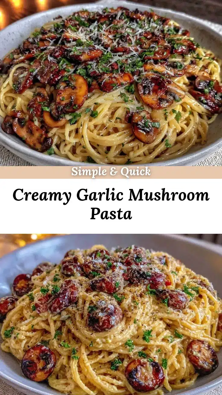 creamy mushroom pasta recipe