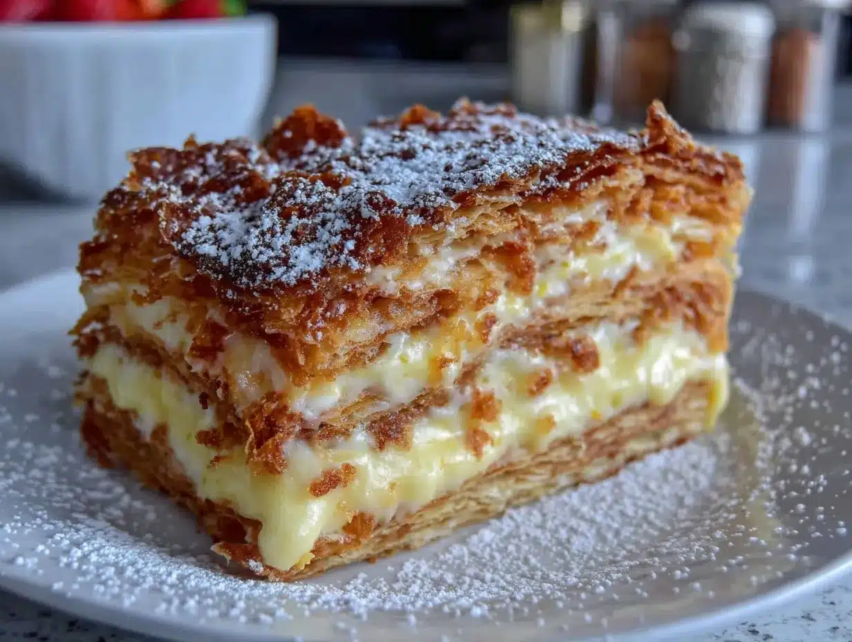 creamy Napoleon cake preparation steps