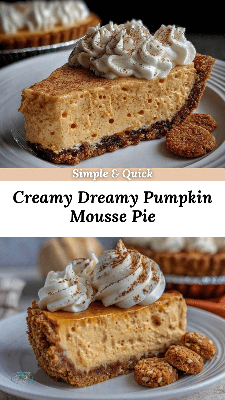 creamy pumpkin mousse pie recipe