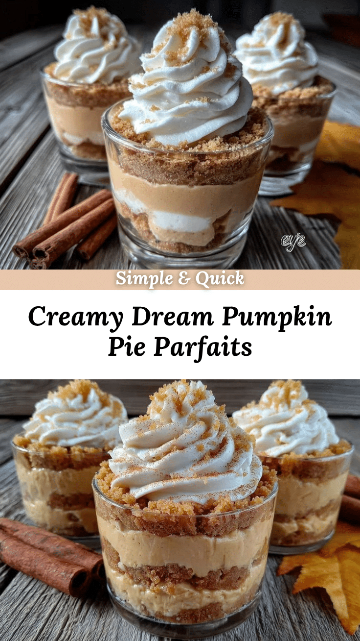 creamy pumpkin pie parfaits recipe