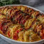 creamy root vegetable gratin - featured image