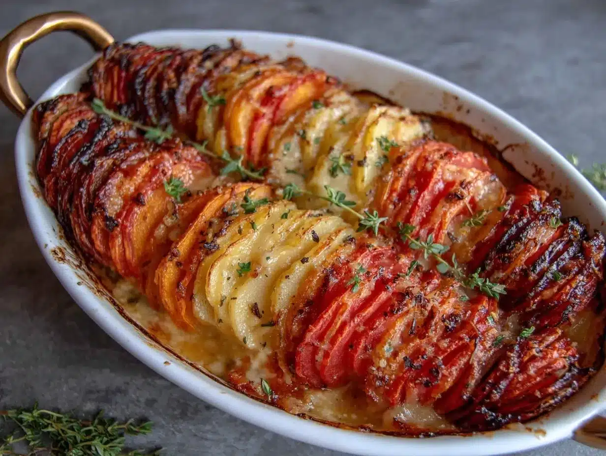 creamy root vegetable gratin preparation steps