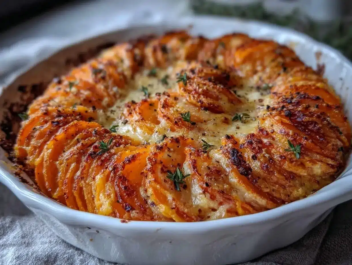 creamy scalloped sweet potatoes preparation steps