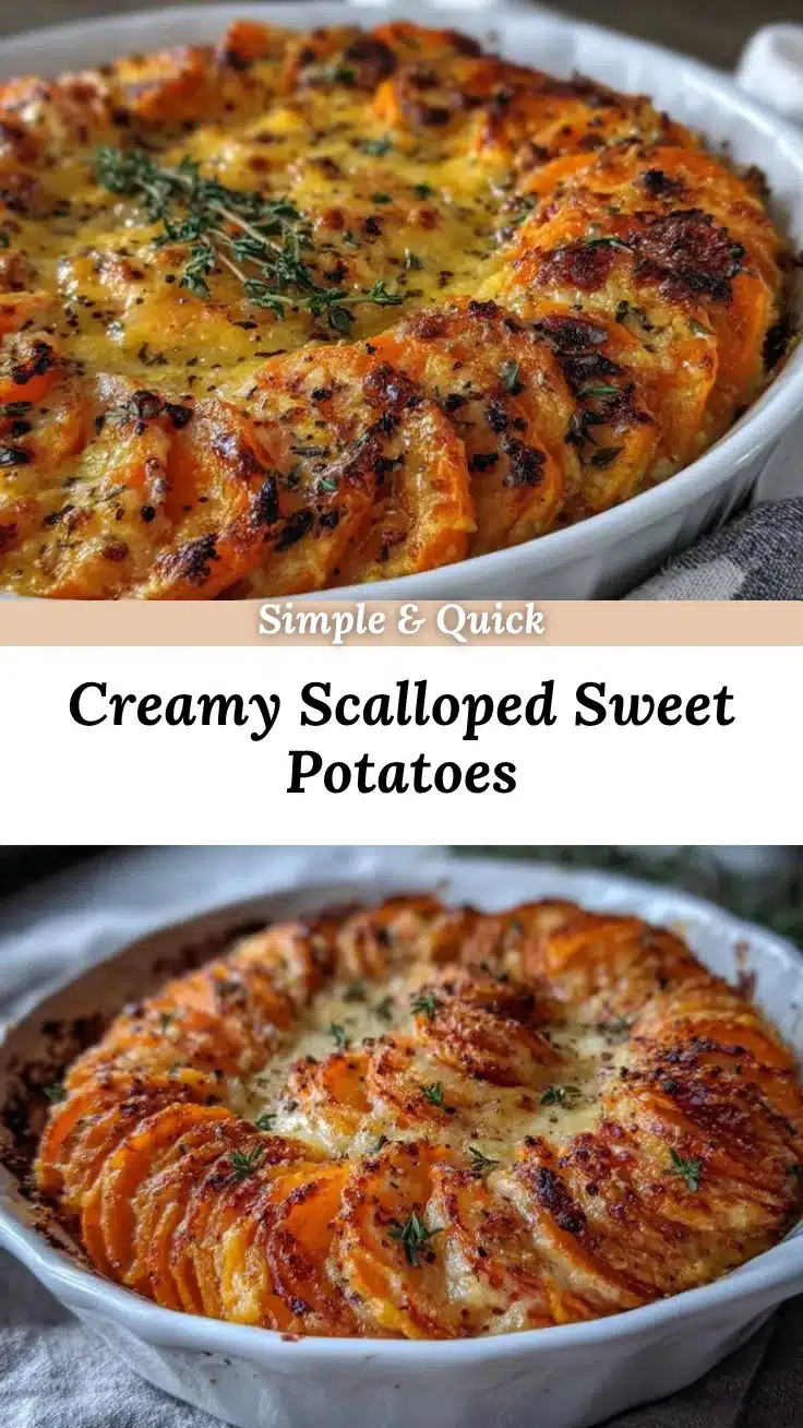 creamy scalloped sweet potatoes recipe
