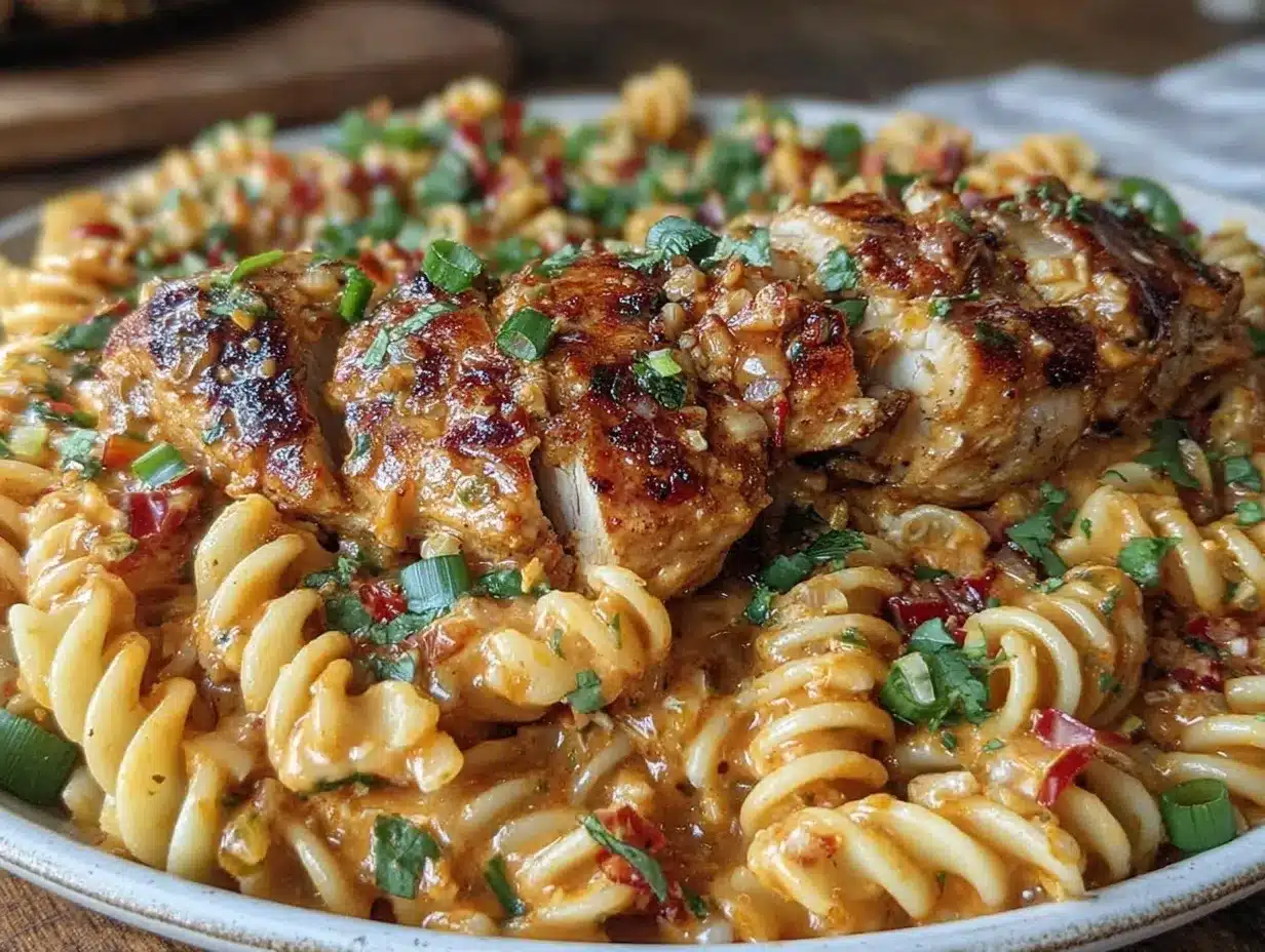 Creamy Southwest Chicken Pasta preparation steps