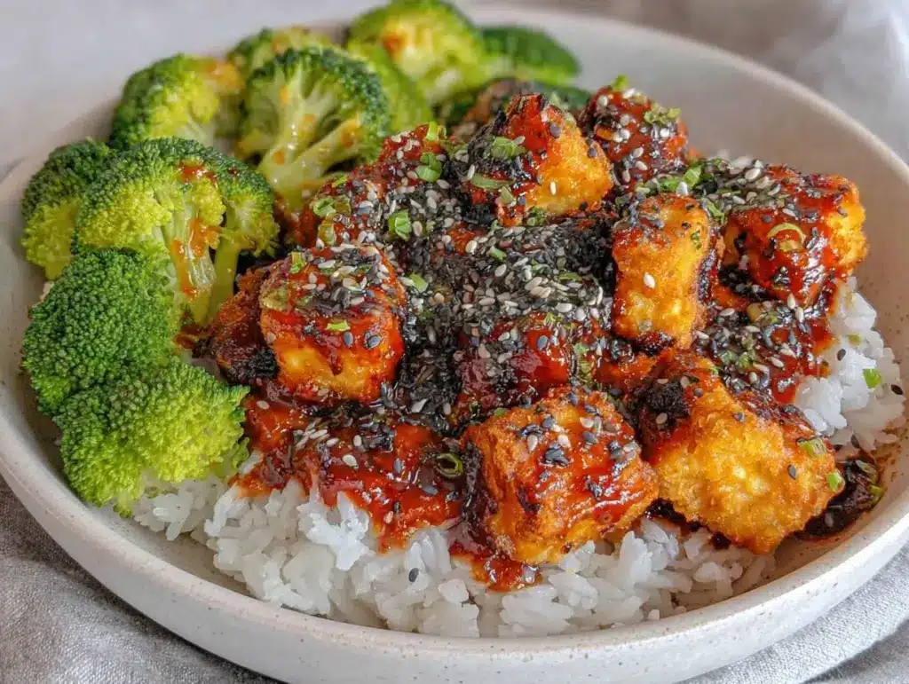 crispy air fryer tofu - featured image