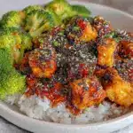 crispy air fryer tofu - featured image