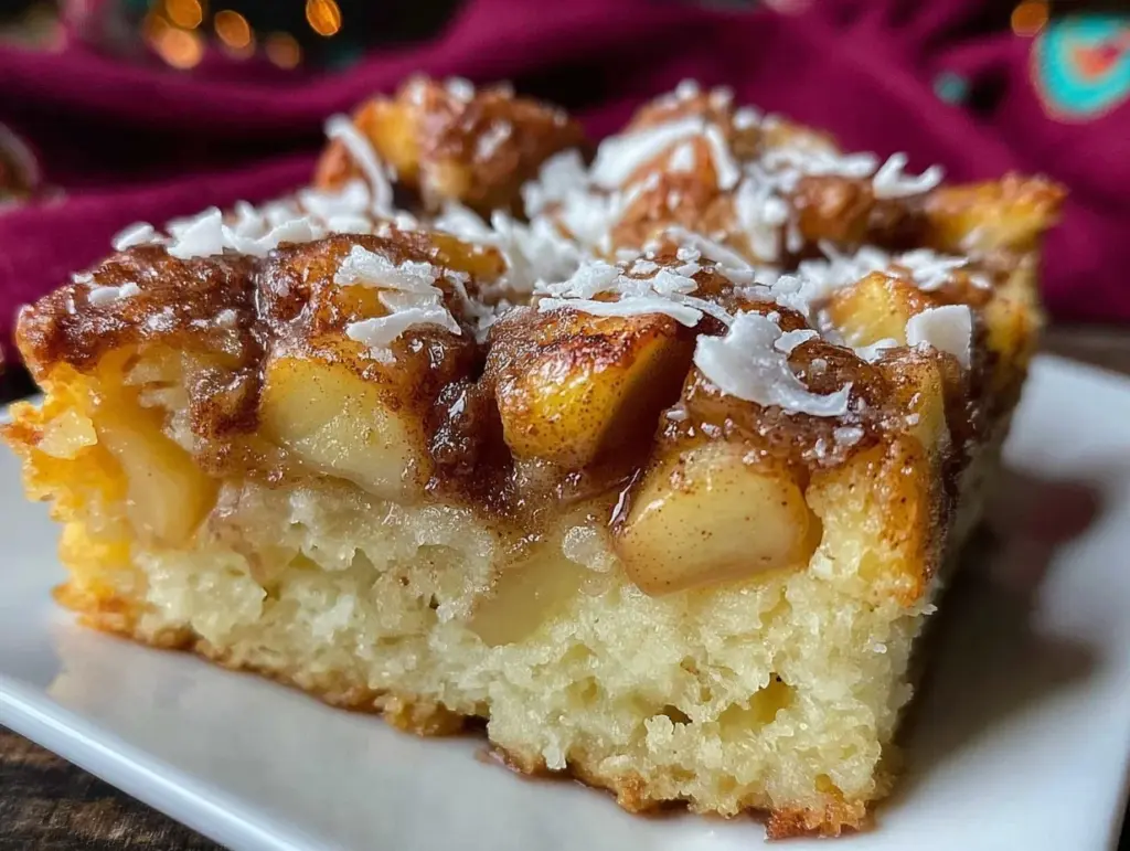 crispy apple fritter cake - featured image