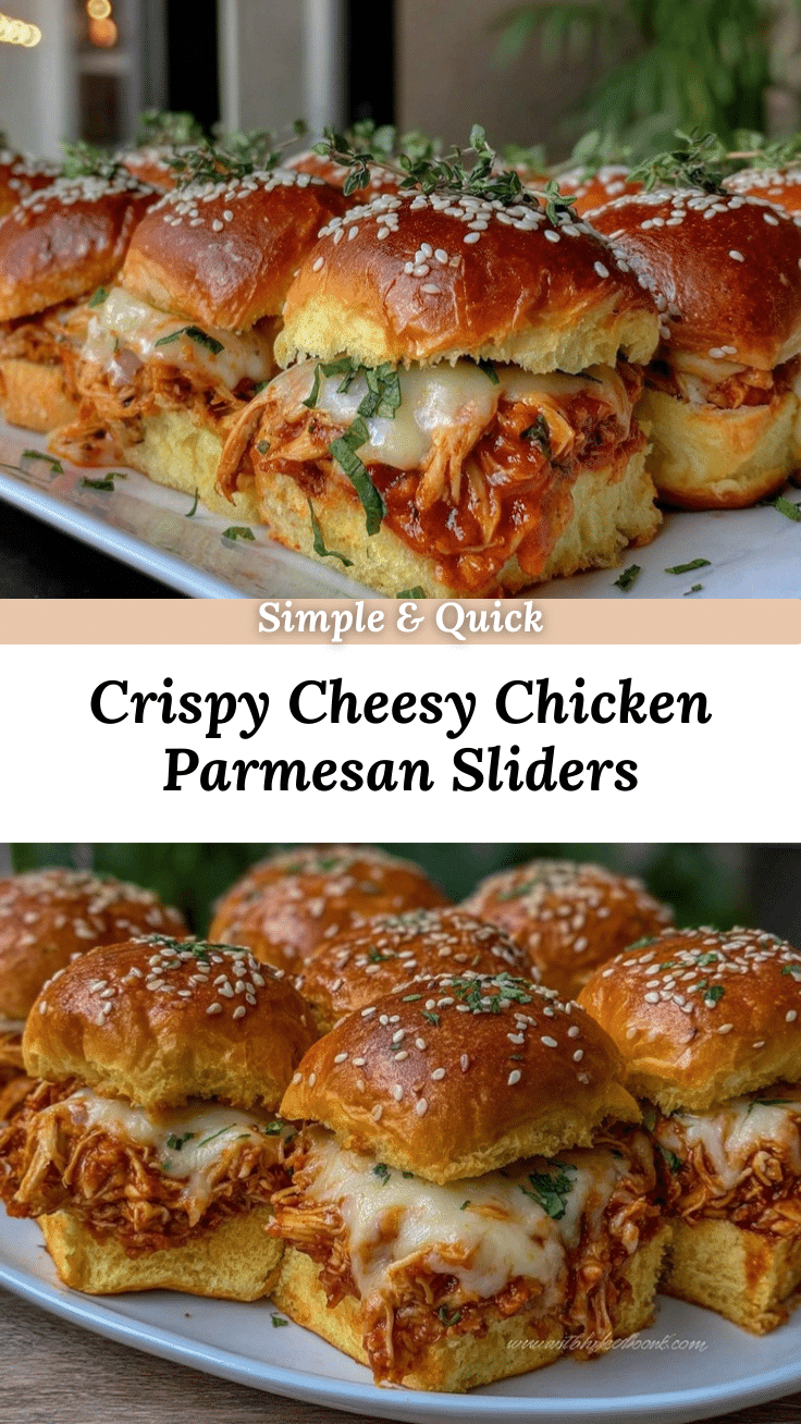 crispy chicken Parmesan sliders recipe