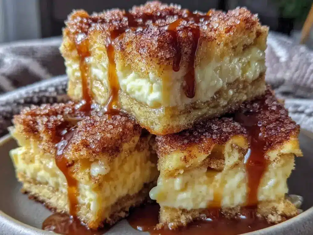 Crispy churro cheesecake bars - featured image