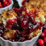 crispy cranberry cobbler - featured image
