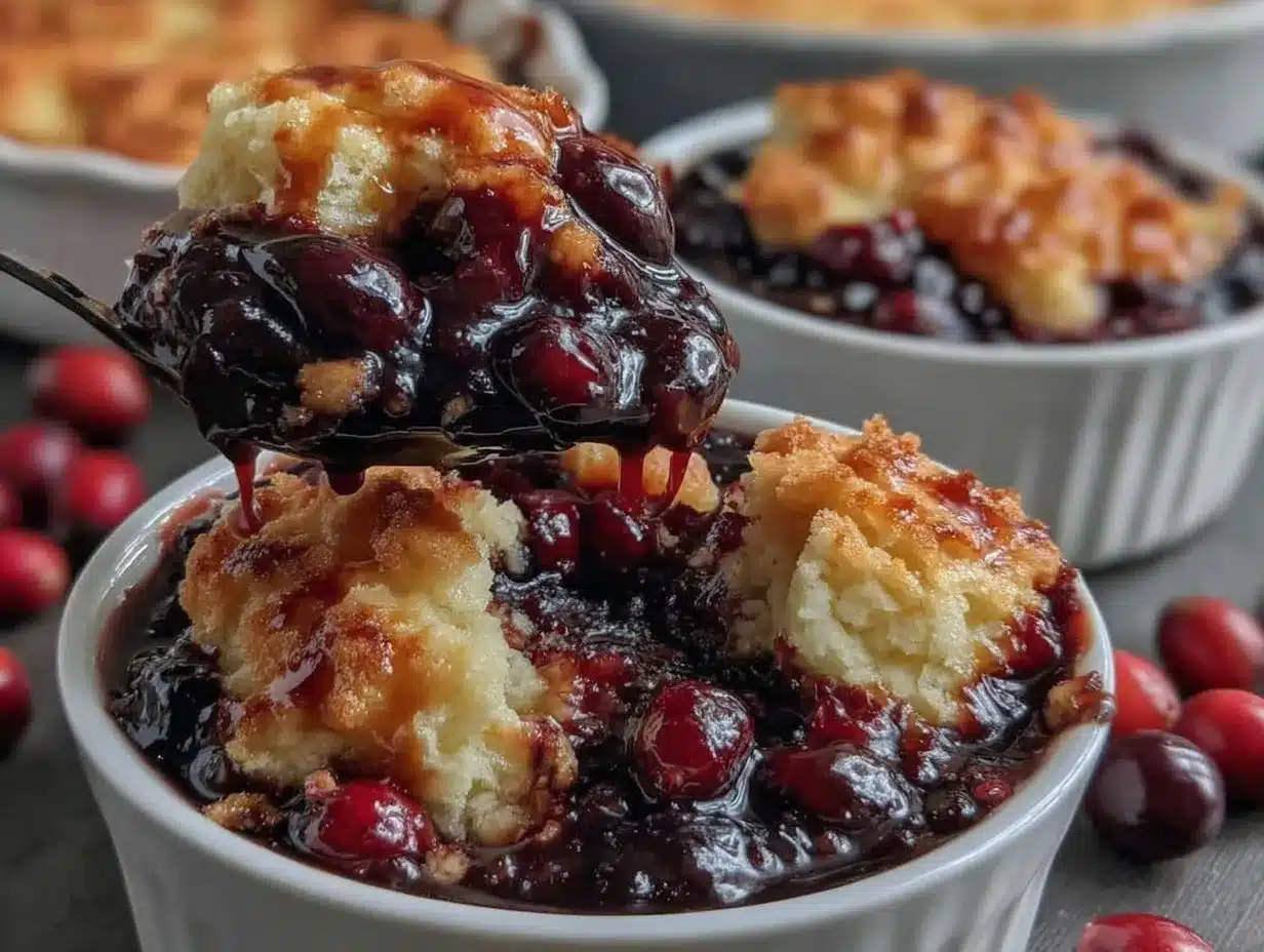 crispy cranberry cobbler preparation steps