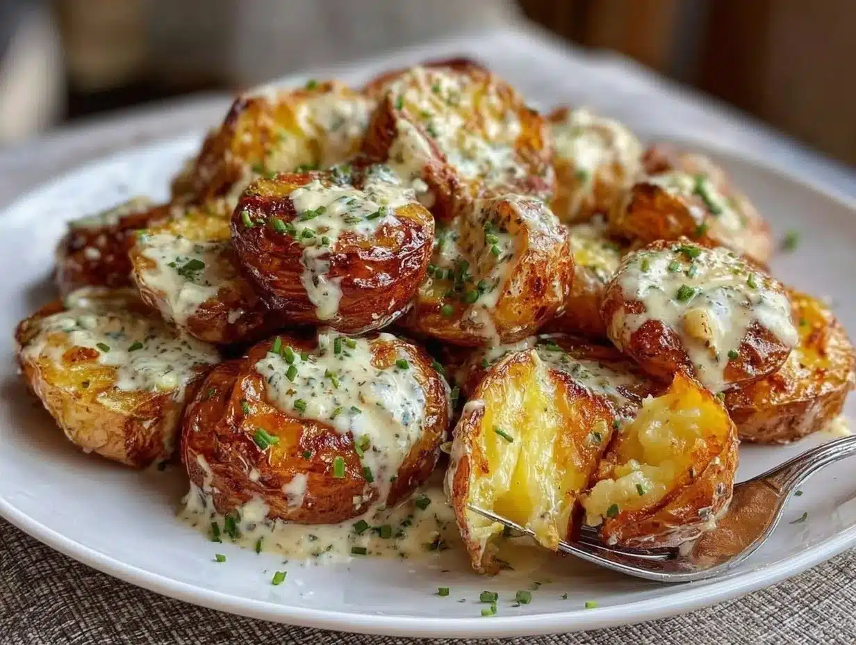 crispy loaded garlic ranch potatoes preparation steps