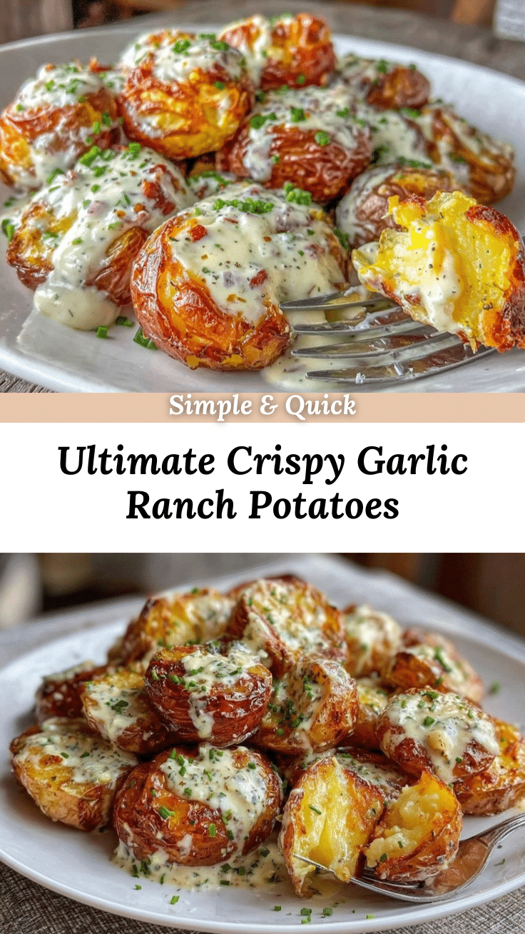 crispy loaded garlic ranch potatoes recipe