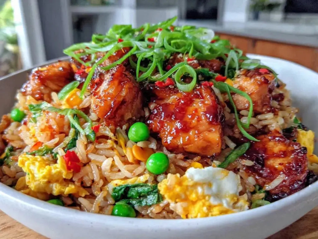 crockpot teriyaki chicken fried rice - featured image