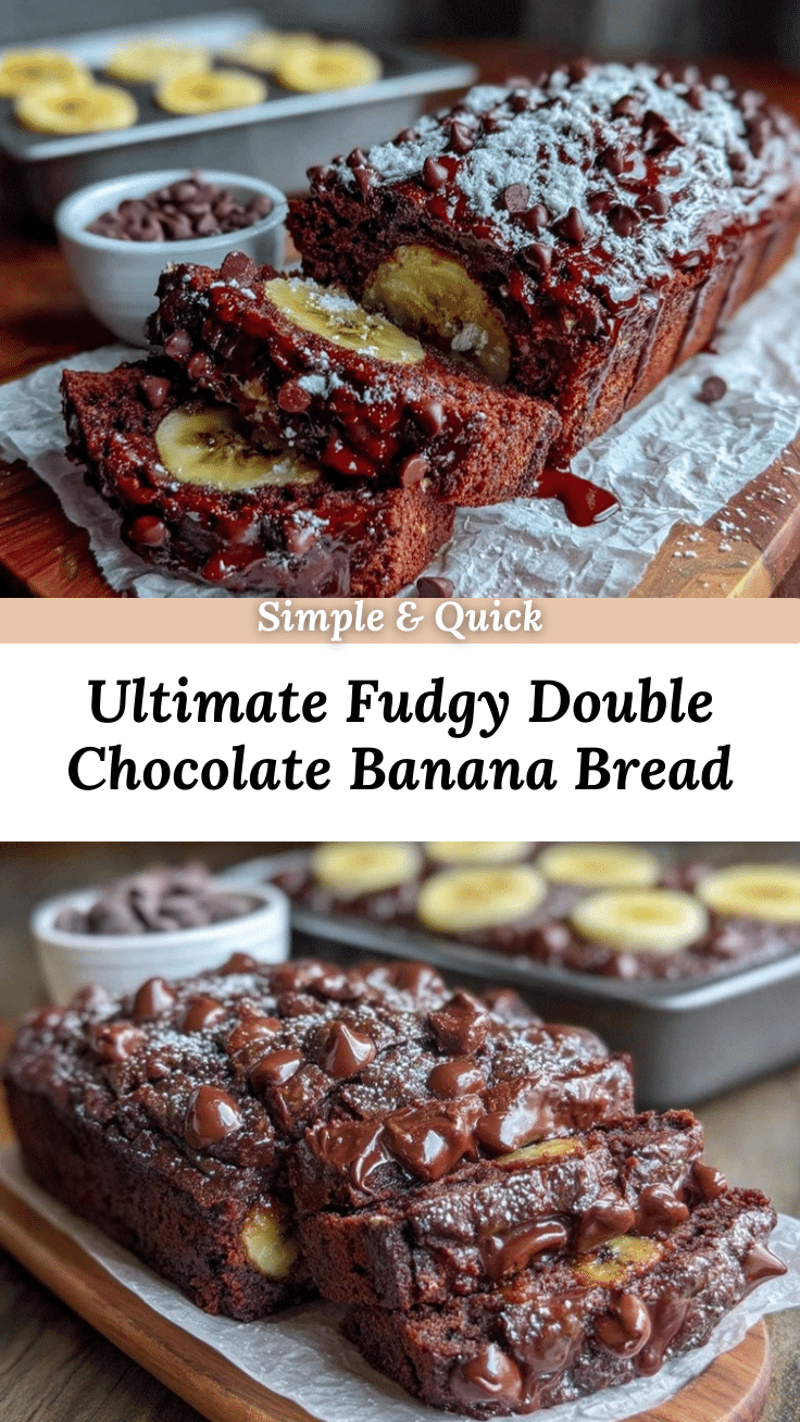 double chocolate banana brownie bread recipe