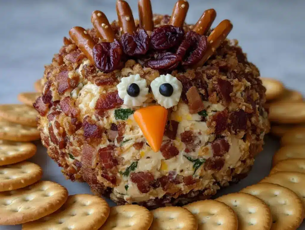 Festive Turkey Cheese Ball - featured image