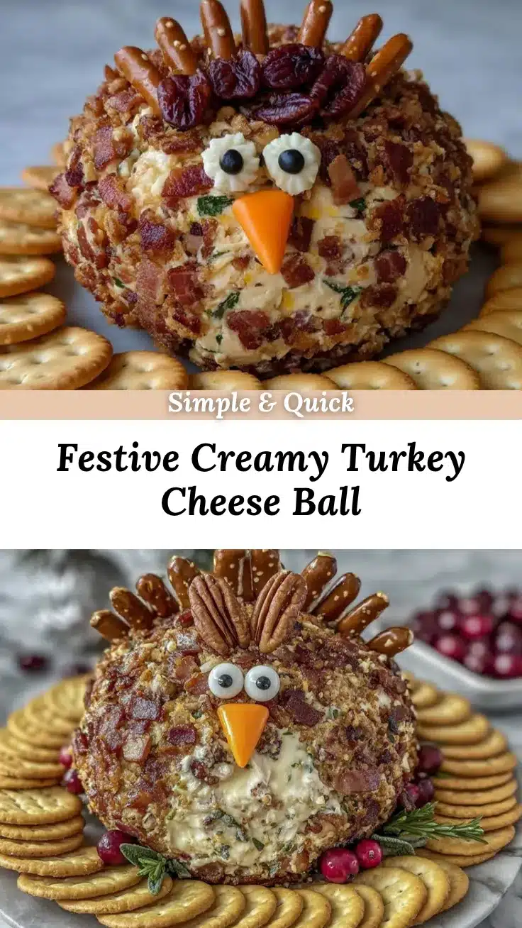Festive Turkey Cheese Ball recipe