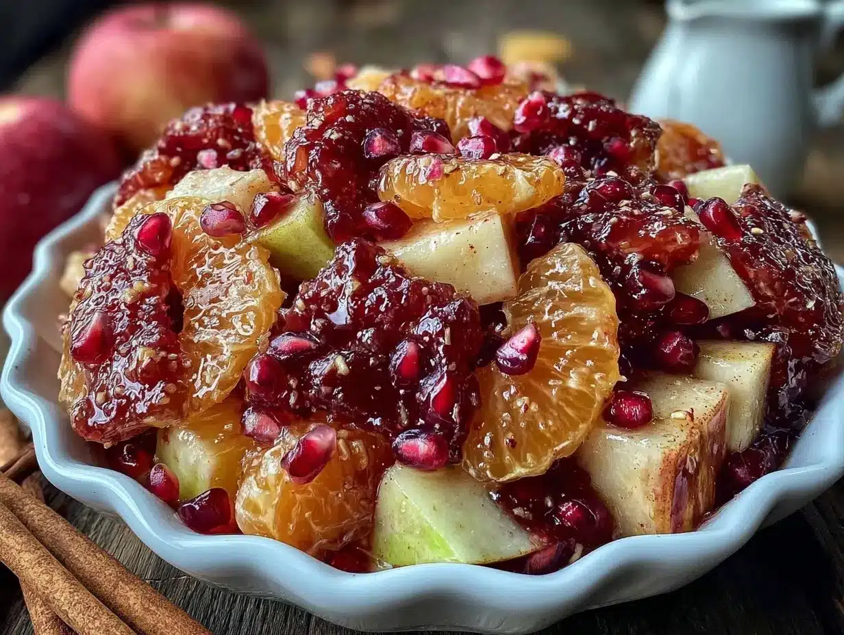 fresh winter fruit salad preparation steps