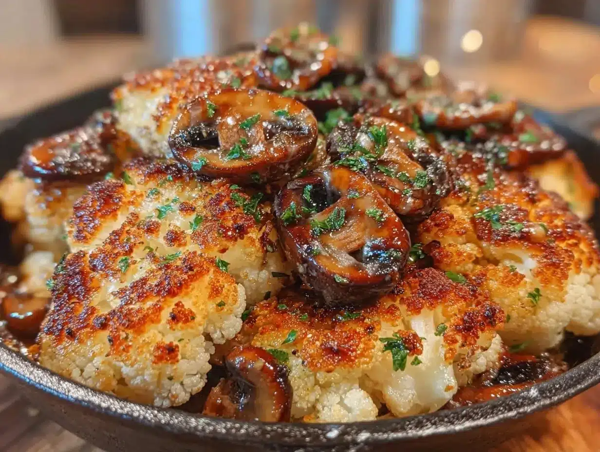 garlic cauliflower skillet preparation steps