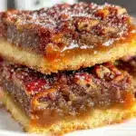 gooey pecan pie bars - featured image