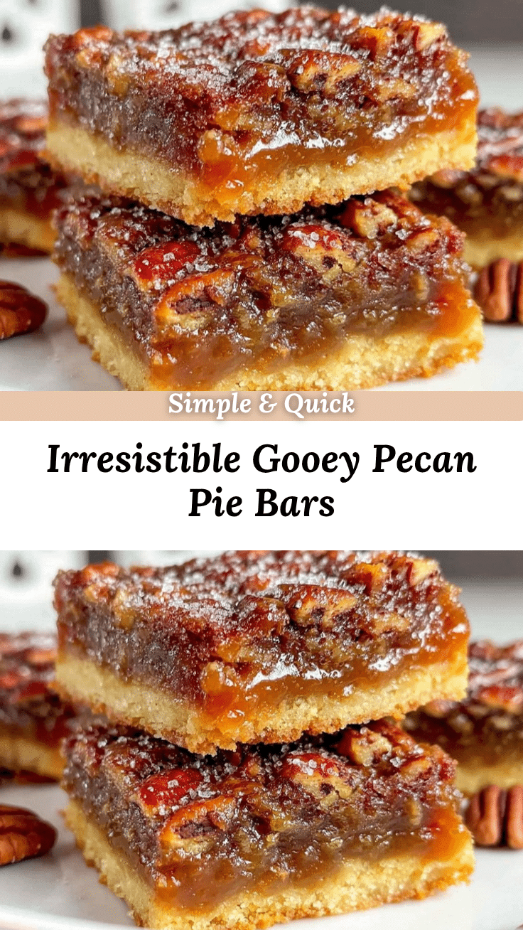gooey pecan pie bars recipe