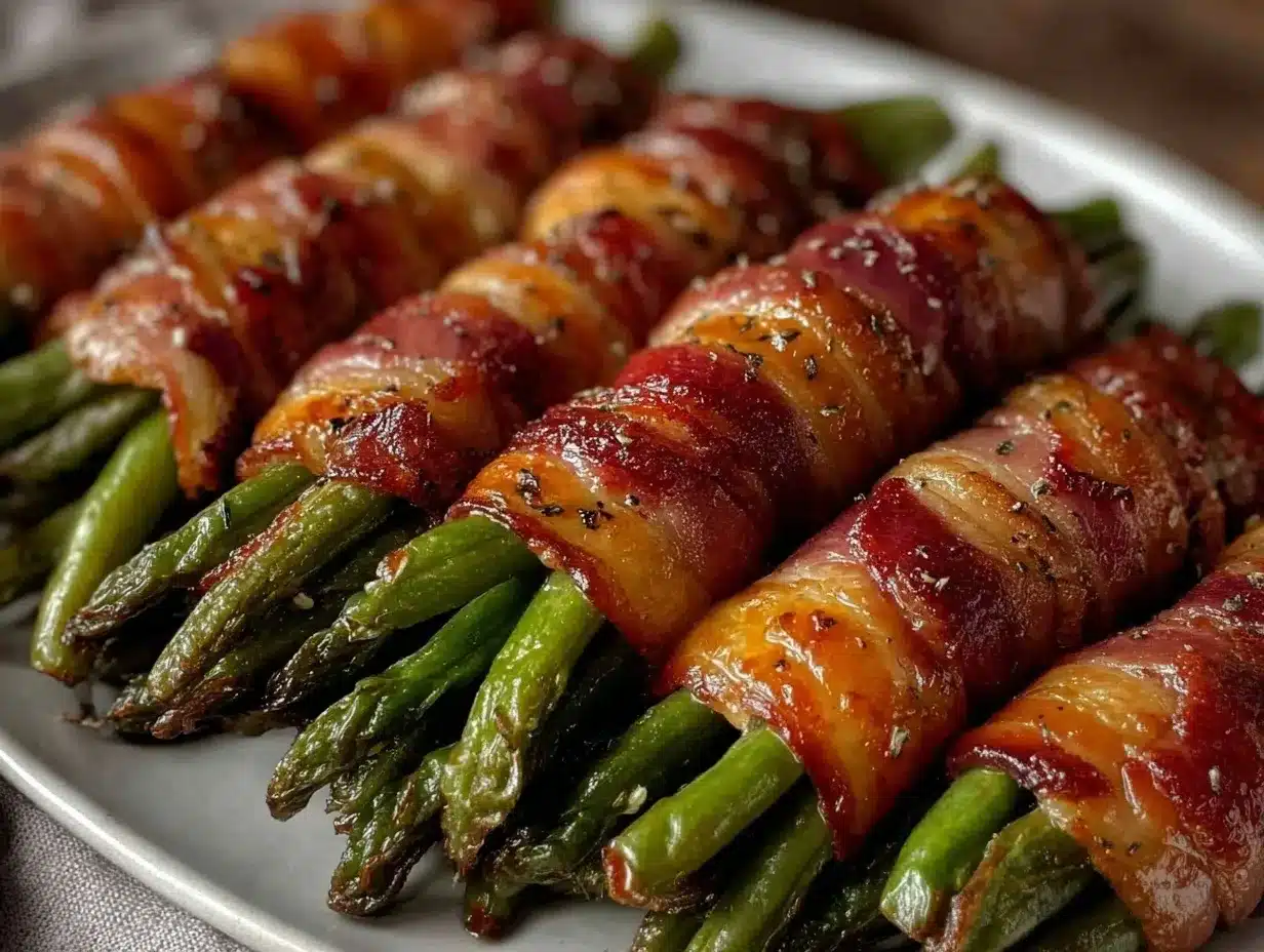 green bean bacon bundles preparation steps