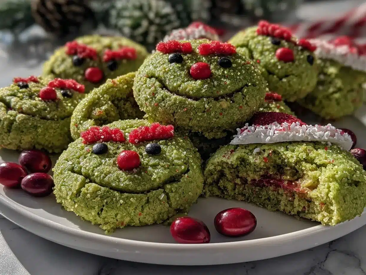 Grinch Sugar Cookies preparation steps