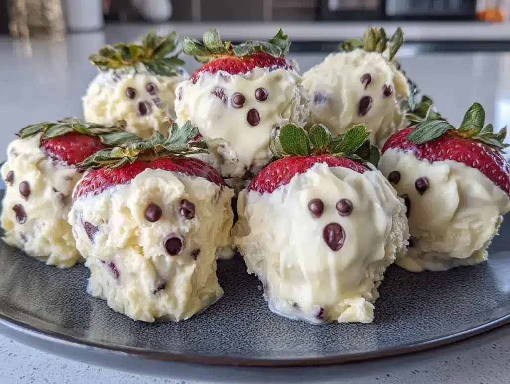 Halloween Ghost Strawberry Cheesecake Bites - featured image