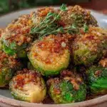 honey balsamic Brussels sprouts - featured image