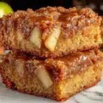 maple glazed apple blondies - featured image
