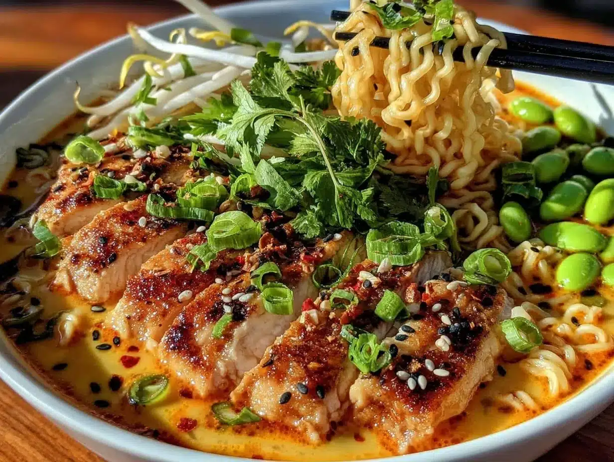 Marry Me Chicken Ramen preparation steps