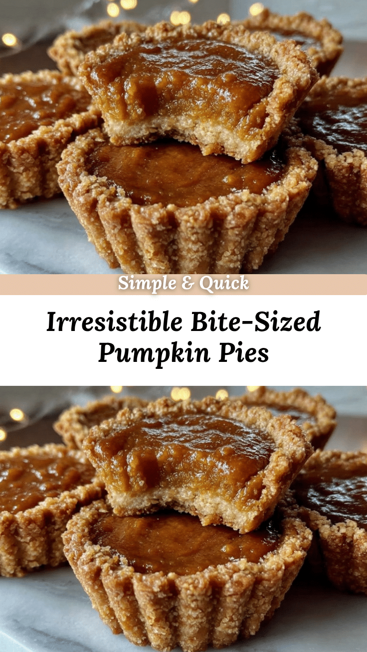 mini pumpkin pies recipe