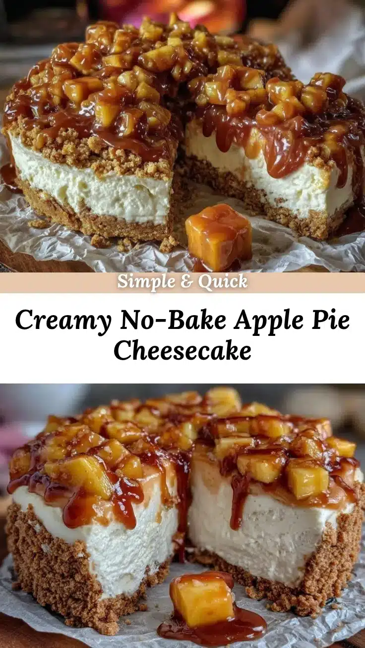 no-bake apple pie cheesecake recipe